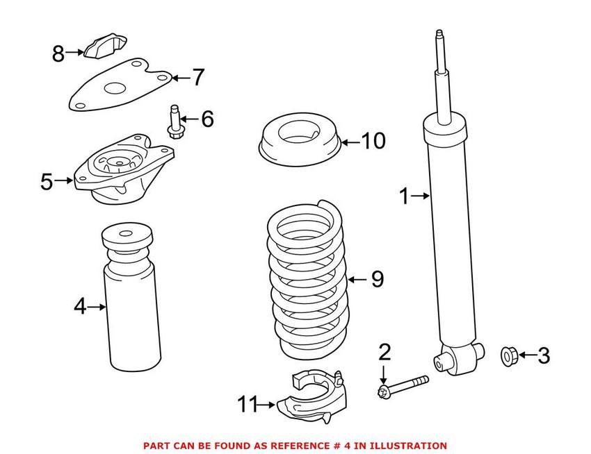 BMW Suspension Strut Bellows - Rear 31337847662